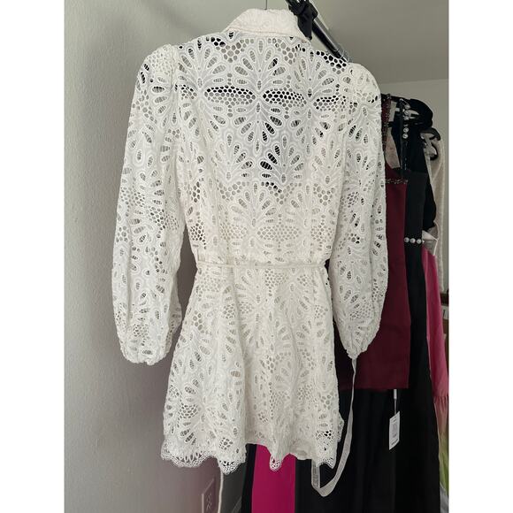 ELLIATT Carli Mini Shirtdress in Ivory - Picture 11 of 11